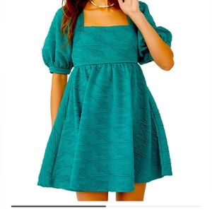 Free People Violet Mini dress in Green Balsam